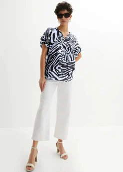 Lockere Tunika aus Viskose