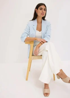 Lockerer 3/4-Arm-Blazer aus Viskose