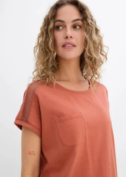 Lockeres Shirt mit Spitze