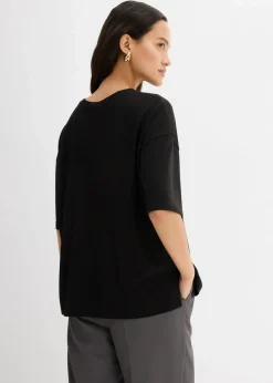 Lockeres T-Shirt aus Baumwoll-Mix