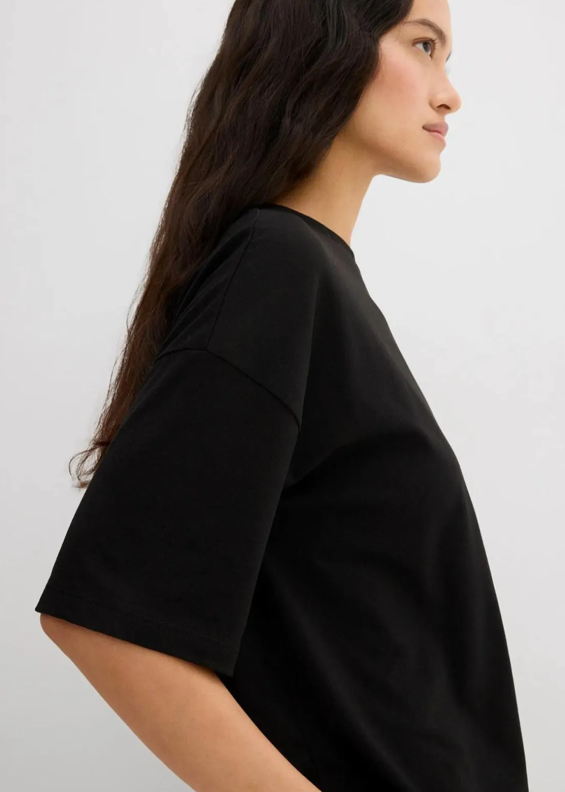 Lockeres T-Shirt aus Baumwoll-Mix