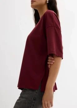 Lockeres T-Shirt aus Baumwoll-Mix