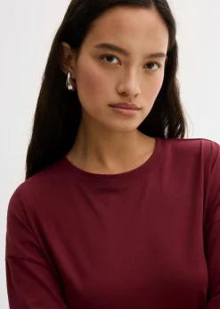 Lockeres T-Shirt aus Baumwoll-Mix