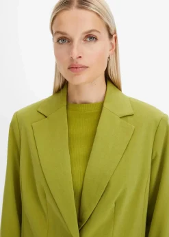 Longblazer aus Viskose-Mix