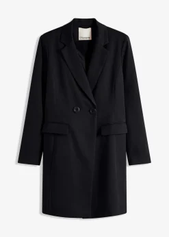 Longblazer mit V-Ausschnitt, langarm