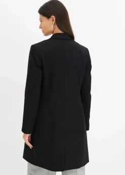 Longblazer mit V-Ausschnitt, langarm