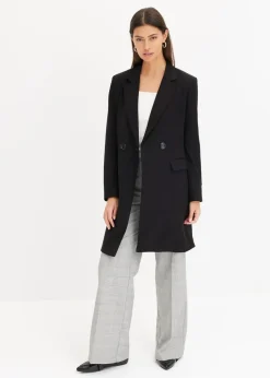 Longblazer mit V-Ausschnitt, langarm