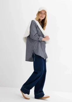 Longbluse aus reiner Baumwolle