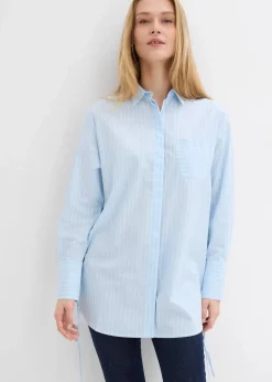 Longbluse aus reiner Baumwolle