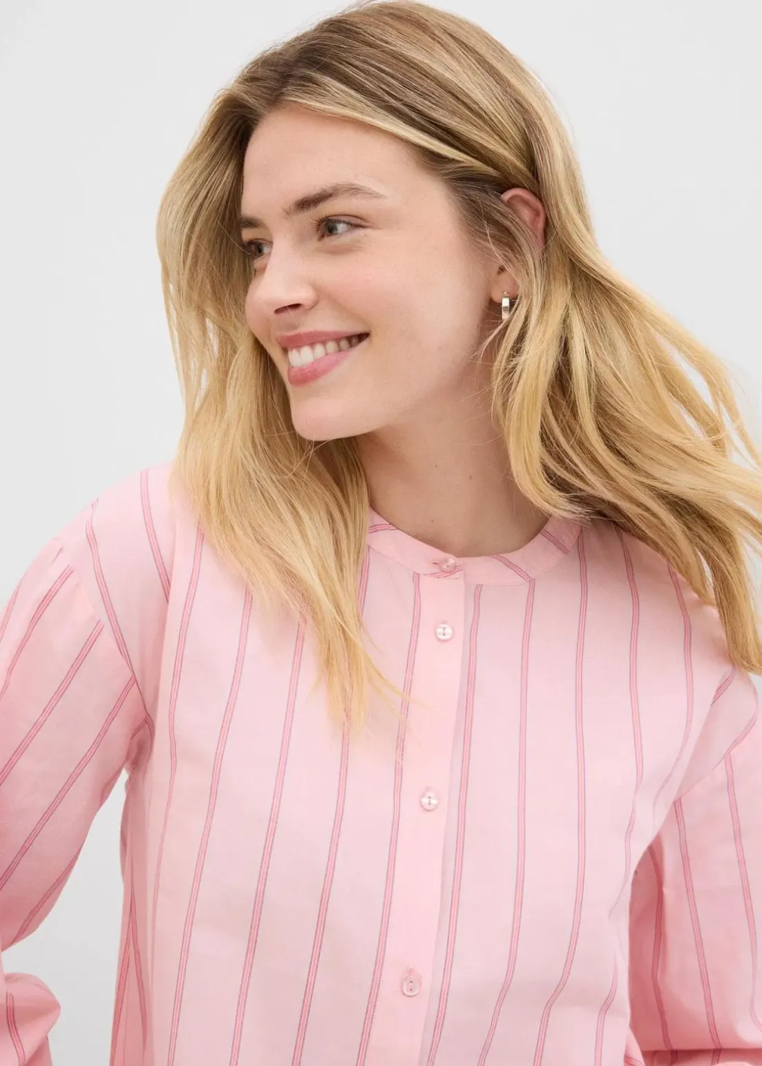 Longbluse aus Baumwollpopeline