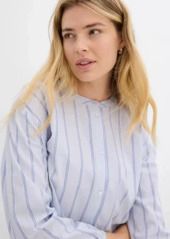 Longbluse aus Baumwollpopeline