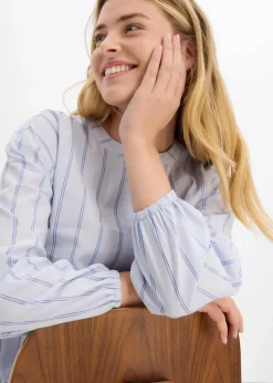 Longbluse aus Baumwollpopeline