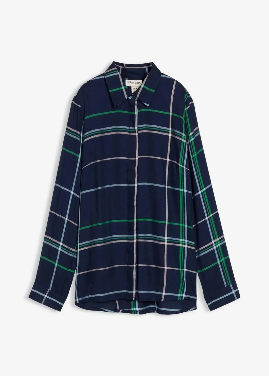 Longbluse aus fließender Viskose