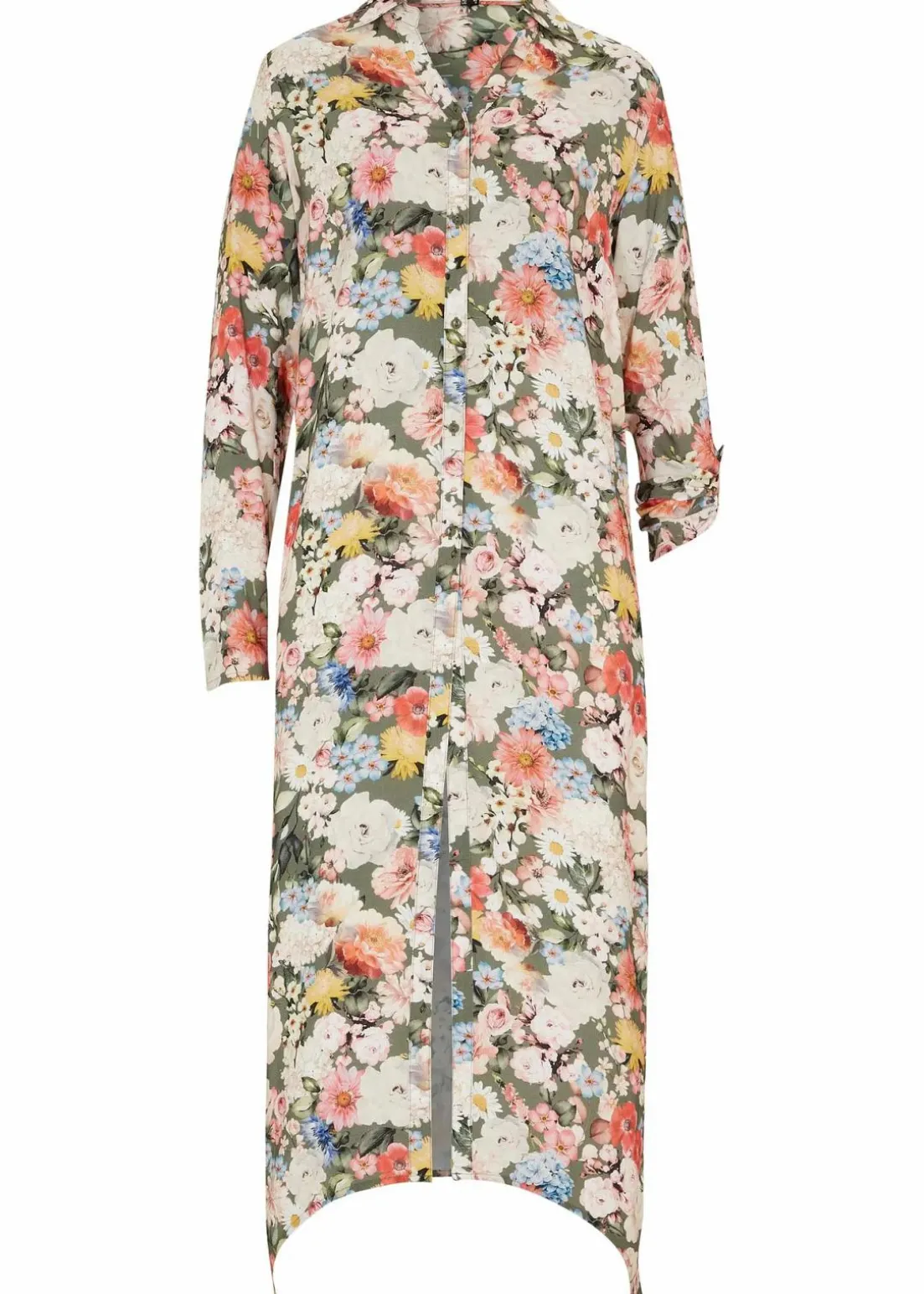 Longbluse aus fließender Viskose