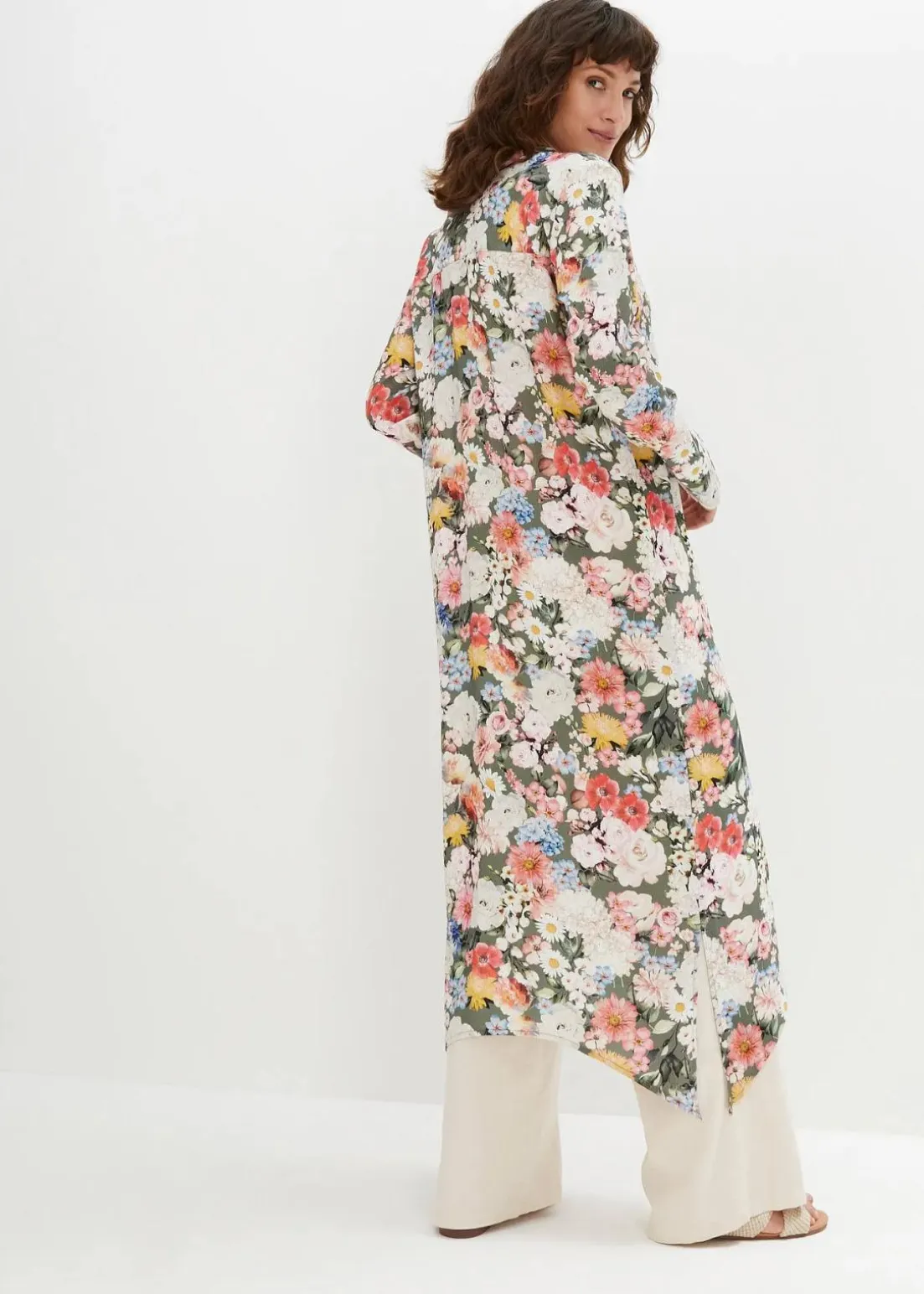 Longbluse aus fließender Viskose