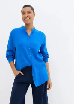 Longbluse aus luftigem Musselin