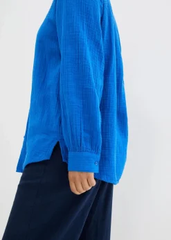 Longbluse aus luftigem Musselin