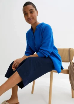 Longbluse aus luftigem Musselin