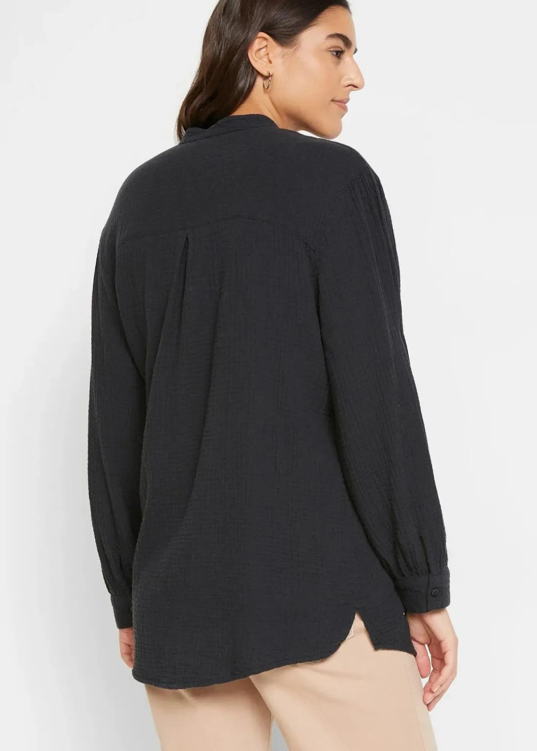 Longbluse aus luftigem Musselin