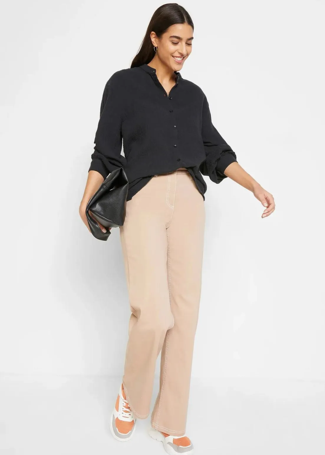 Longbluse aus luftigem Musselin