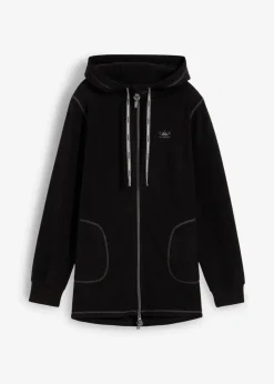 Long-Fleecejacke mit Reißverschluss-Taschen