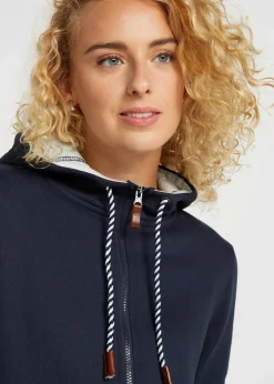Long-Kapuzen-Sweatjacke