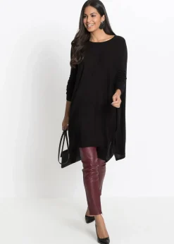 Long-Pullover aus Viskose-Mix