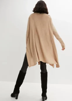 Long-Pullover aus Viskose-Mix