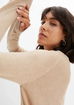Long-Pullover aus Viskose-Mix