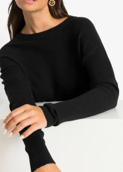 Long-Pullover aus Viskose-Mix