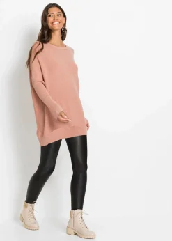 Long-Pullover aus Viskose-Mix