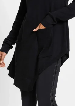 Long-Pullover aus Viskose-Mischung