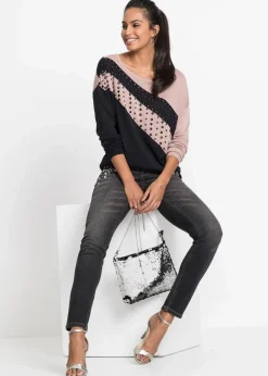 Longpullover mit Applikation