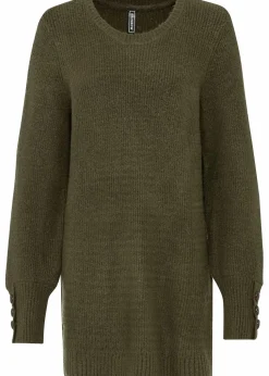 Longpullover mit Knöpfen