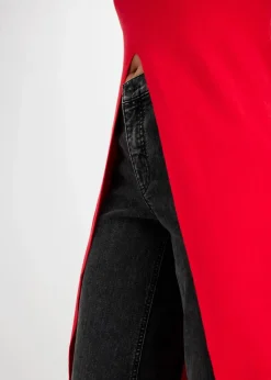 Longpullover mit Schlitz