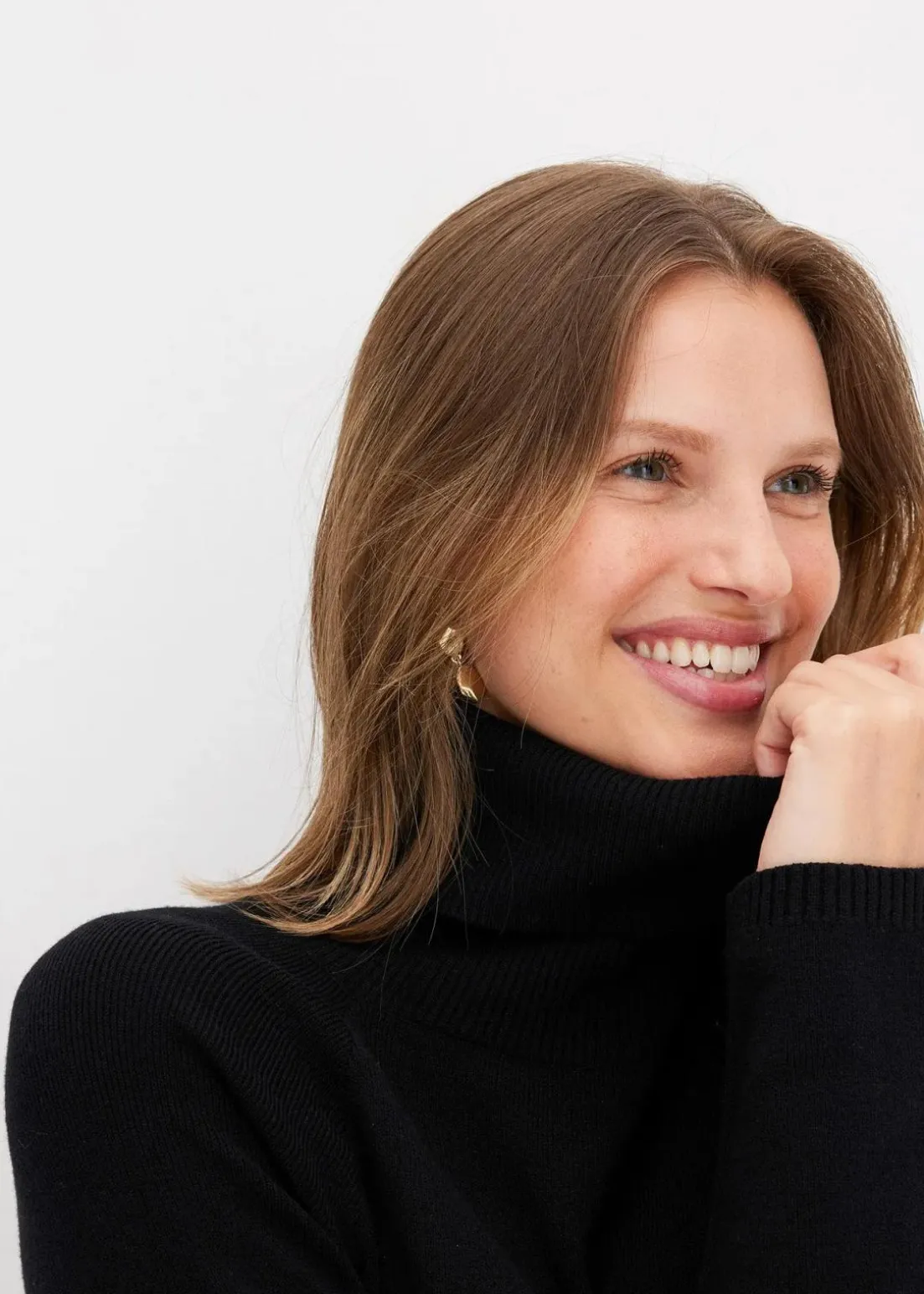 Longpullover mit Schlitz