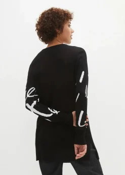 Longpullover mit Schriftzug