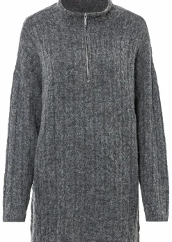 Longpullover mit Zopfmuster