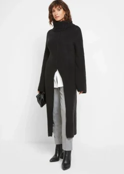 Long-Rollkragenpullover mit Tragevariante