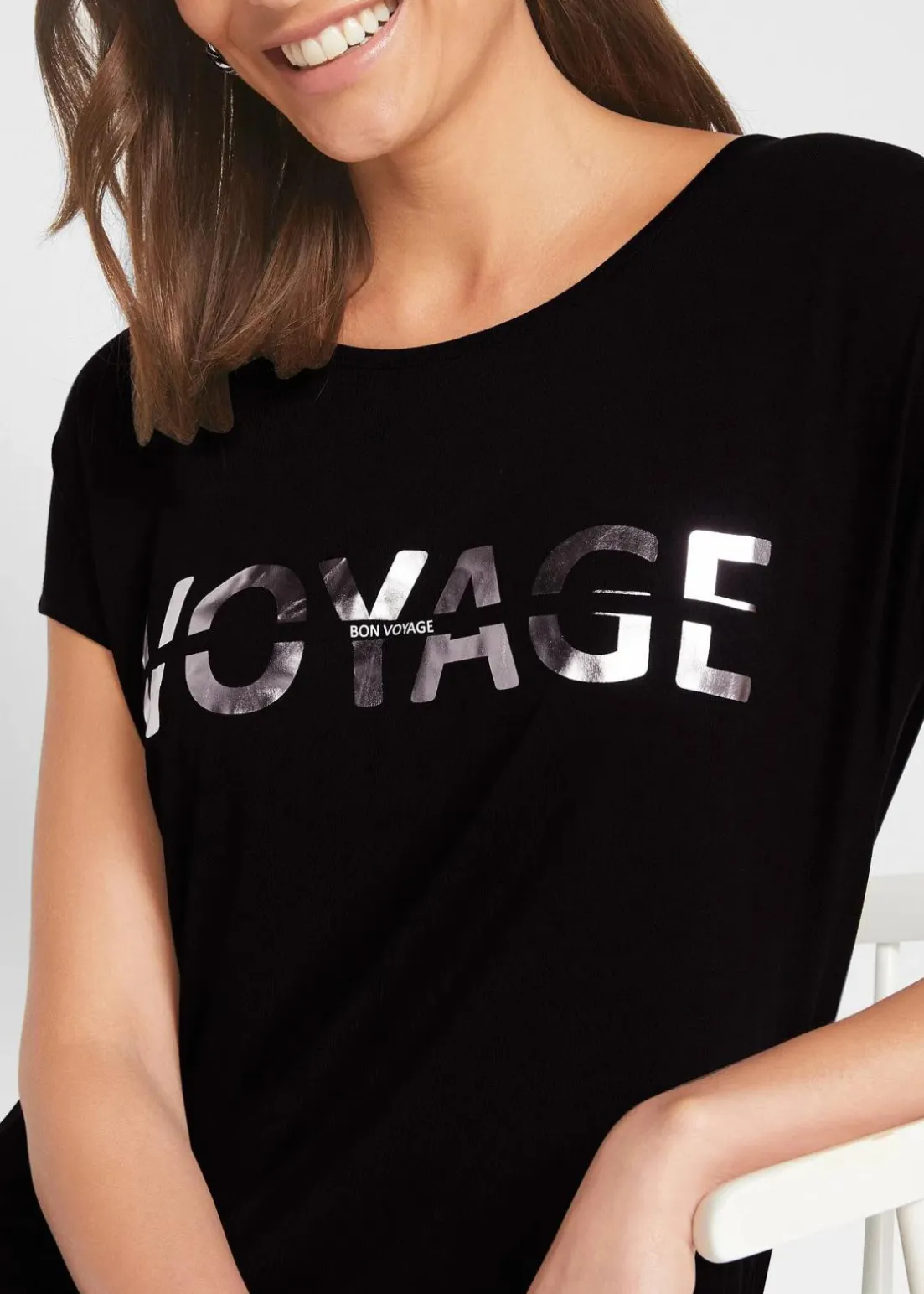 Longshirt aus Viskose-Mix