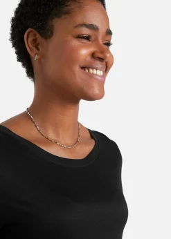 Longshirt aus Viskose mit Volant