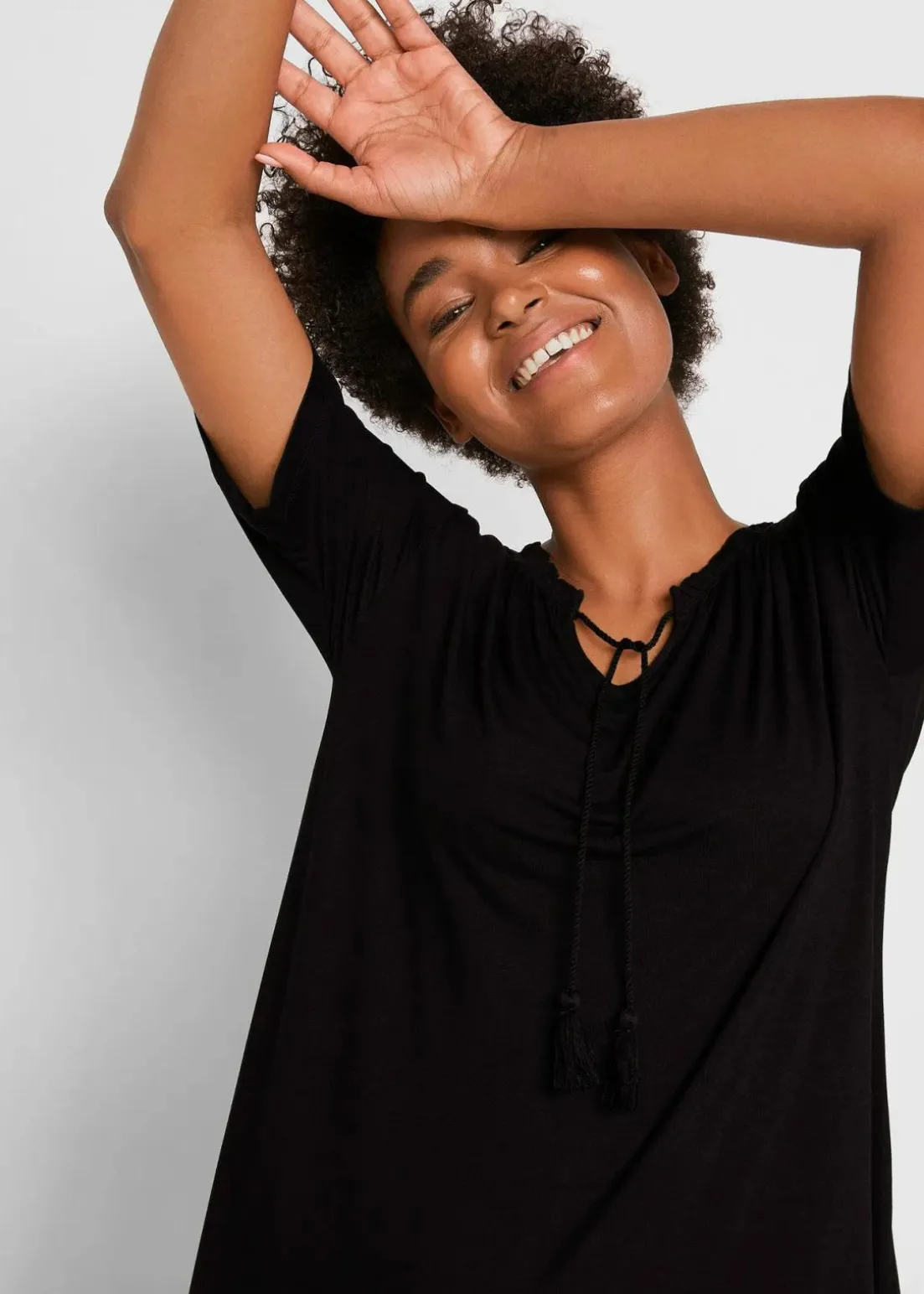 Longshirt aus Viskose-Mix