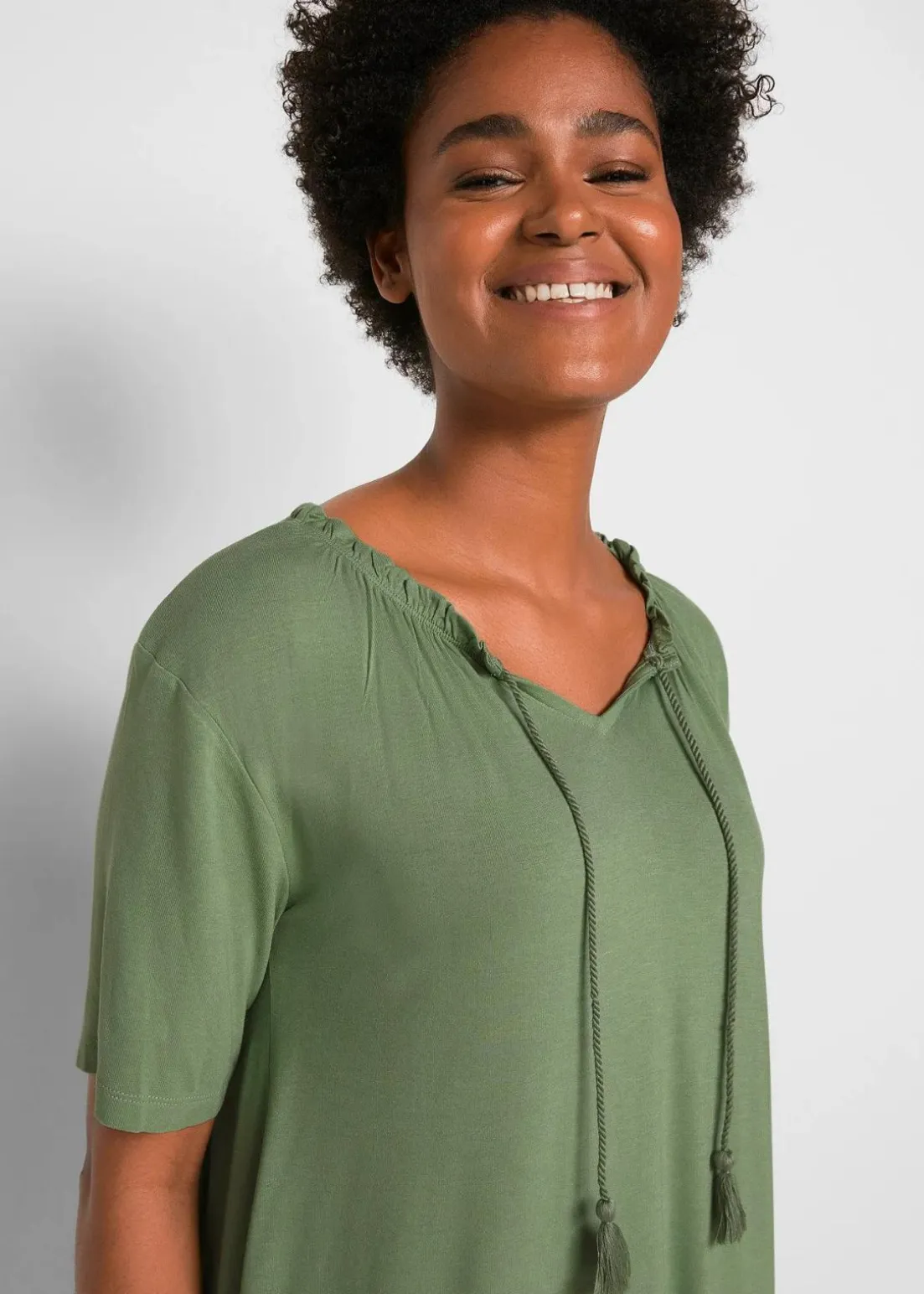 Longshirt aus Viskose-Mix