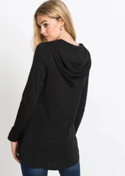 Longshirt mit Kapuze