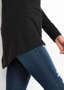 Longshirt mit Kapuze