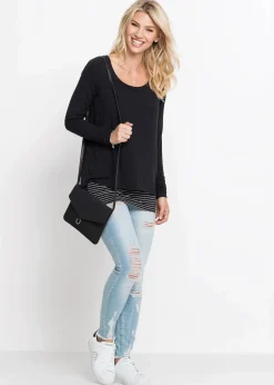 Longshirt mit Langarm doppellagig