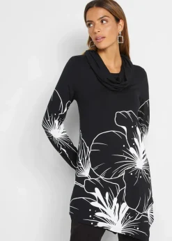 Longshirt mit Rollkragen