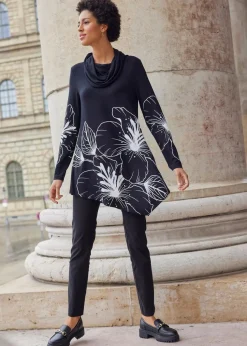 Longshirt mit Rollkragen