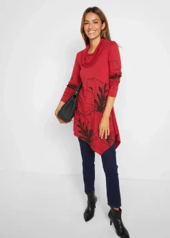 Longshirt mit Rollkragen