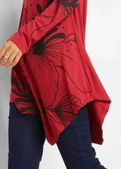 Longshirt mit Rollkragen